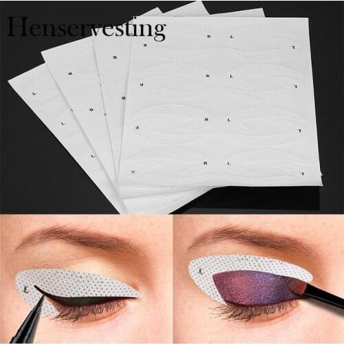 64pcs/lot Lazy Useful Women Eye Shadow Moulds Card New Makeup Moulds Draw Eyes Tools Set Free ship to mainly country