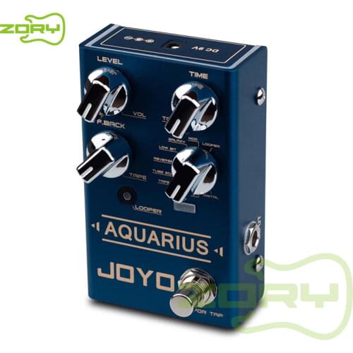 JOYO R-07 AQUARIUS Delay + LOOPER Multi Guitar Effect Pedal, Multieffects Pedal, with 8 Digital Delay Effects