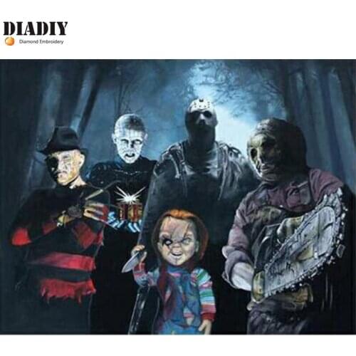 Full Square &round Diamond 5D DIY Diamond Painting horror Movie 3D Embroidery Cross Stitch Mosaic Home Decor