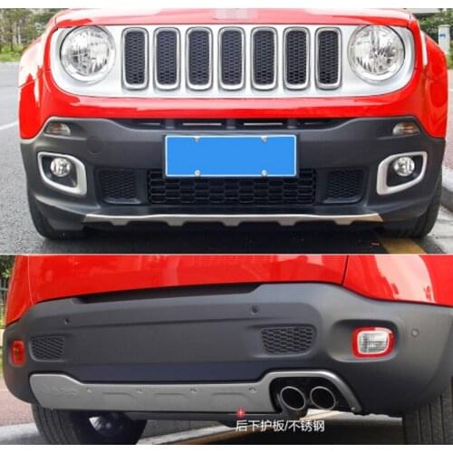 Car BUMPER Plate For Jeep Renegade 2016.2017.2018 BUMPER GUARD High Quality Stainless Steel Front+Rear Auto Accessories