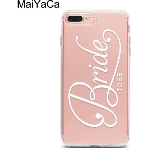 Bride To Be Phone Case for iPhone 11 12 Pro Max mini XS XR X 8 Plus 7 SE 2020 6S 5s Clear Engagement Wedding