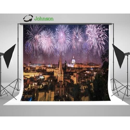 Night Sky Panorama Rome Fireworks Black backdrops polyester or Vinyl cloth High quality Computer print wall Backgrounds