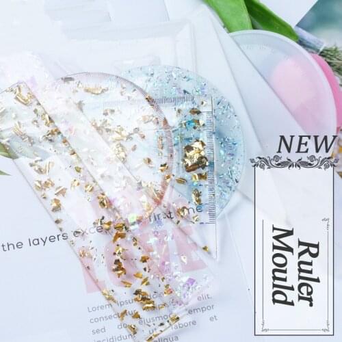 UV Expoxy Resin Silicone Mold Protractor Triangle Ruler Right Angle Ruler Kit DIY Craft Jewelry Making Tools Resin Casting Molds