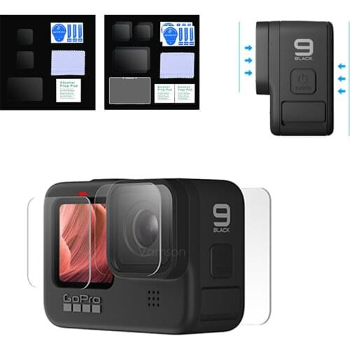 HD Tempered Glass Protective Film For GoPro 9 Screen Cover Case Front Back Lens Film For GoPro Hero 9 Sport Camera Accessories