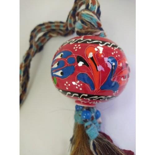 Ceramic Red Sphere Evil eye Decor Turkish Handmade Amulet for Wall Hanging Talisman Boho Home Decor Protector