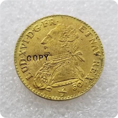 COPY REPLICA 1774 France Louis Gold Coin Copy