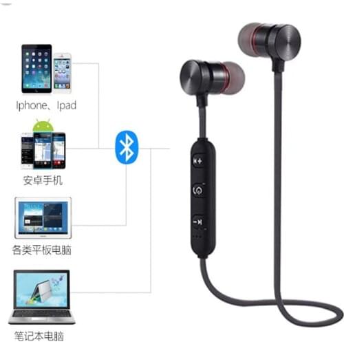 M5 Bluetooth Wireless Earphone Bluetooth Headset Sports In Ear Magnetic Wireless Earbuds Earpiece With Mic For Mobile Phone