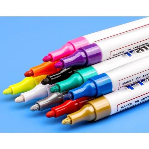 11 Color Oily Marker Graffiti Pen Paint Pens Oil-based Paint Marker Long Lasting Fast Drying For Marking Painting