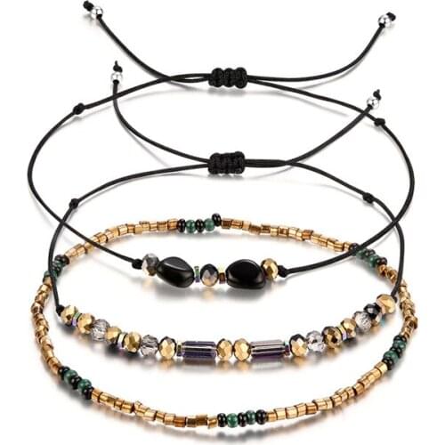 Black and Gold Fashion Bead Handstring