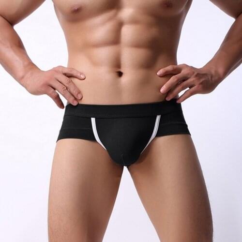 Brand New Underwear Men Brief Mens Briefs Sexy Ropa Fashion Modal Solid Cueca Masculina Sexy U Convex Size M-2XL