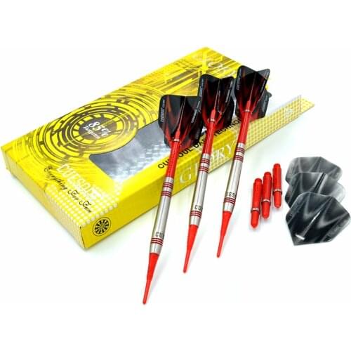 CUESOUL GLORY 85% Tungsten 16g Soft Tip Dart Set With Red Soft Tips