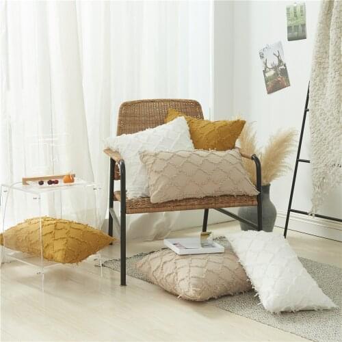 New 30X50/45X45CM Plush Diamonds Plaids Embroidery Pillowcase Modern Nordic Ultra Soft Plush Cushion Cover for Sofa Couch Pillow