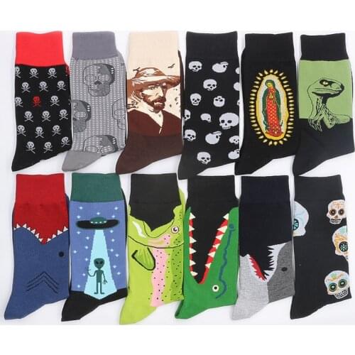 Mens Cotton Socks Warm Print Animal Dinosaur Funny Winter Womens Set Gifts Sock From The Factory Dropshipping Contact Us