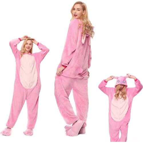 Unicorn Pajamas for Mom and Daughter Pink Cartoon Kigurumi Hooded Flannel Soft Pijamas Kids Onesies Family Matching Outfits