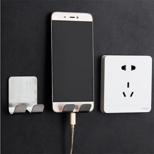 Practical Stainless Steel Hook Storage Wall Door Mobile Phone Holder Hook for LG G2 for Huawei P20 for HTC Nexus6 for Xiaomi 8