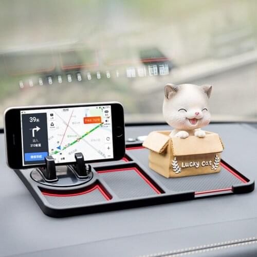 Car Dashboard Non-slip Mat Silicone Mount Phone Holder Pad Mobile Phone Stand Bracket With Temporary Parking Phone Number