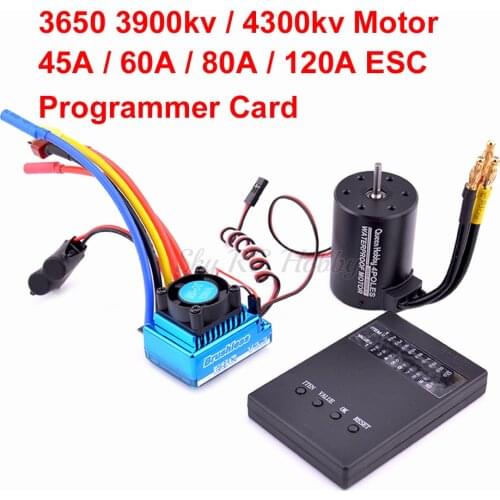 45A 60A 80A 120A Brushless ESC Electric Speed Controller Dust-proof / 3650 3900kv 4300kv Brushless Motor for 1:10 1/10 RC Car