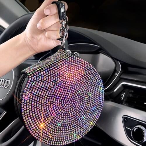 Bling Crystal CD Bag Portable 28pcs Disc CD DVD Wallet Storage Organizer Case Boxes Holder CD Sleeve Hard Bag Album Box Cases