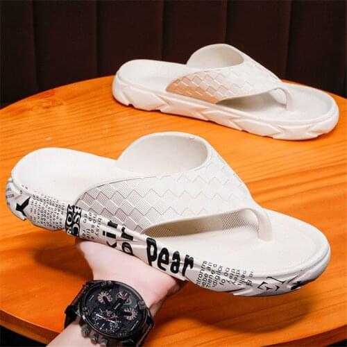 2021 New Summer Men Clip Toe Flip Flops Fashion Male Casual Slippers High Quality Comfortable Outdoor Beach Simplicity Sandals