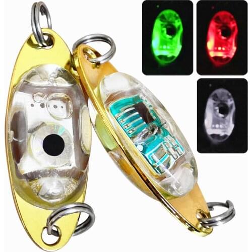 Fishing Lure Light LED Underwater Luminous Fishing Bait Deep Drop Eye Shape Green Red White 4 Colors Mini Attractive Lure Light
