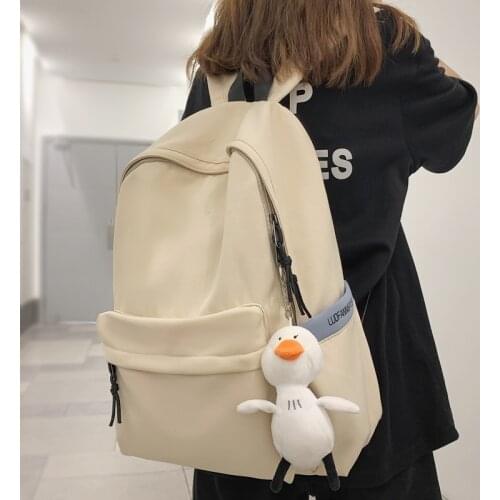 DCIMOR New Waterproof Nylon Women Backpack Men Large Capacity Laptop Backpack Unisex Portable Travel Bag Korean Cute Schoolbag