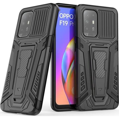 For OPPO F19 Pro Plus Case Chariot Bracket Rubber Armor Bracket Cover For OPPO F19 Pro Plus 5G Cover for OPPO F19 OPPO F19 Pro