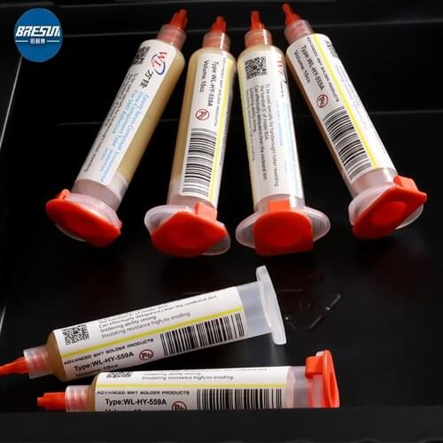 WL 559 BGA Lead-Free Halogen-Free Environmental Protection Syringe Type Soldering Oil Rosin Flux Free Cleaning