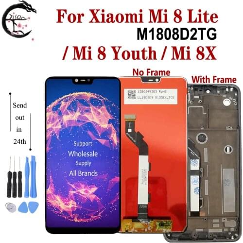 6.26" LCD With Frame For Xiaomi Mi 8 Lite Full Display Screen Touch Panel Sensor Digitizer Assembly Replacement Mi 8lite Display