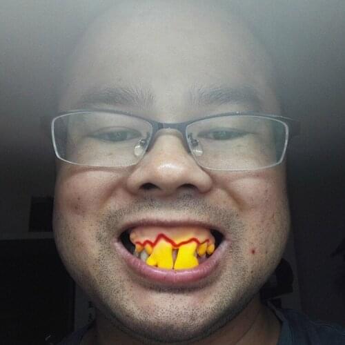 1/10 Halloween decoration funny jokes teeth rotten teeth party creative pranks horror toys funny gadgets 5z