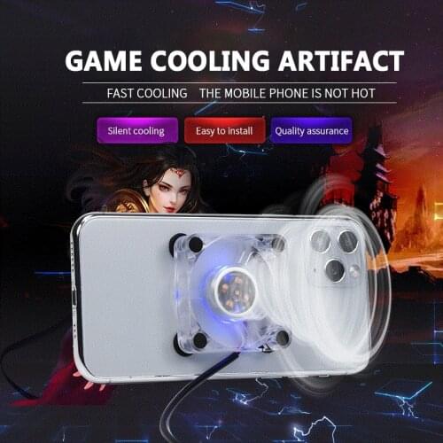 1pc Mobile Phone Cooler Cooling Radiator Fan Suction Cup USB Charging Universal Portable Cooling Pad For IPhone Xiaomi