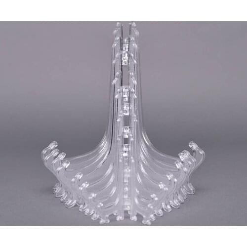 10 pcs/ Frames Photo Book Pedestal Holder Portable Display Stand Stander set black/Clear Plastic Easels Plate Holders Picture