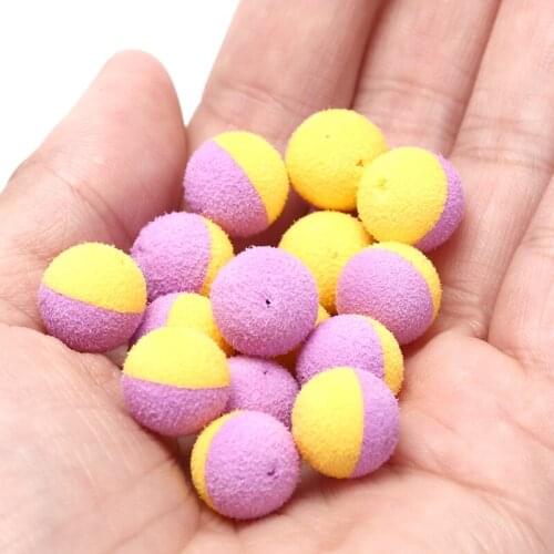 15Pcs/Bottle Carp Fishing Boilies Bait Foam Pop Up Boilies Ball Resembling Carp Hair Zig Rig Feeder Method Fishing Lures