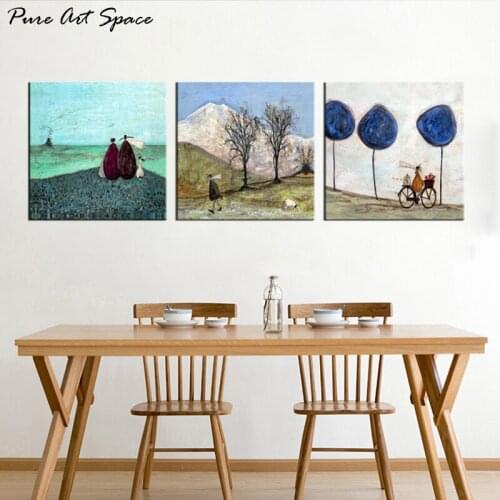 3 Panel Wall Art Sweet Family Unframed Wall Art Picture Home Decoration for Kids Room Print Wall Art Canvas Framed Dropshipping