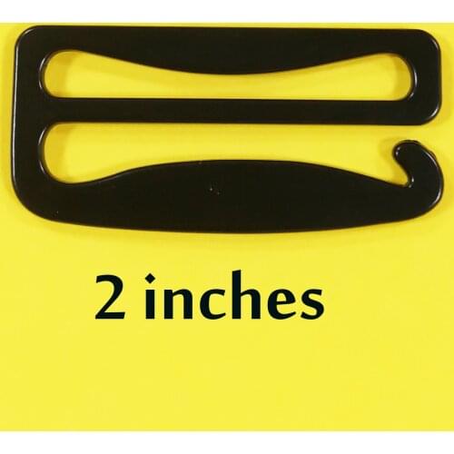 50mm Black/Gunmetal Metal G buckle G hooks Strap Slider Hooks ZINC Alloy G-Hook -2"- 4 pcs