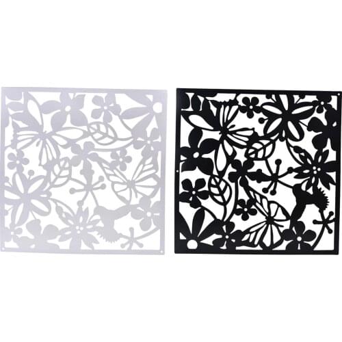 8 Pieces Butterfly Flower Pattern Plastic Hanging Screen Partition Room Home Hotel Safety Divider