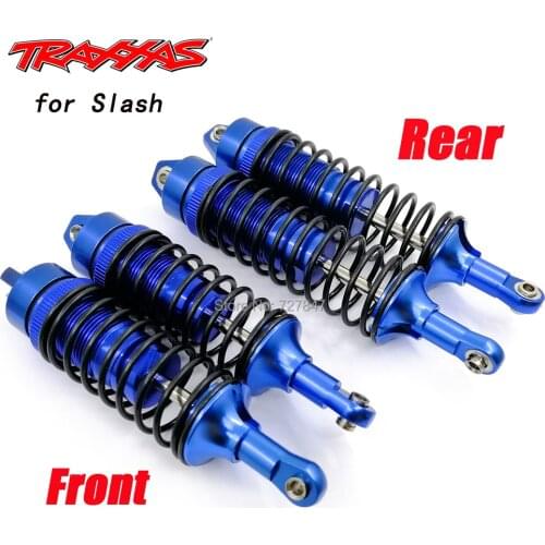 Aluminium Alloy Shock Absorber Assembled Full Metal Big Bore Shocks Front & Rear for Traxxas 1/10 Slash 4x4 RC Car Truck Acc