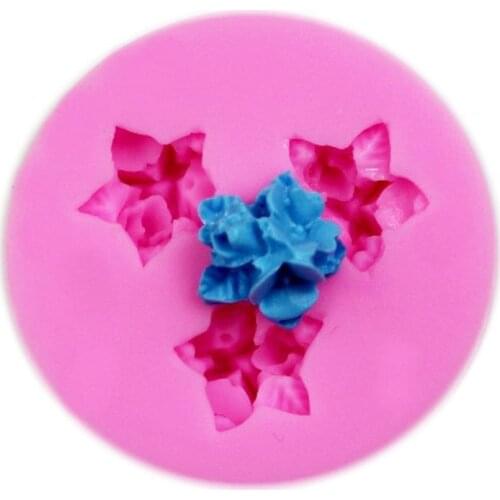 Free Shipping Small Food Silicone Mold/soap Non-stick Fondant DIY Cake Sugar Chocolate Floret Tools DIY Gift