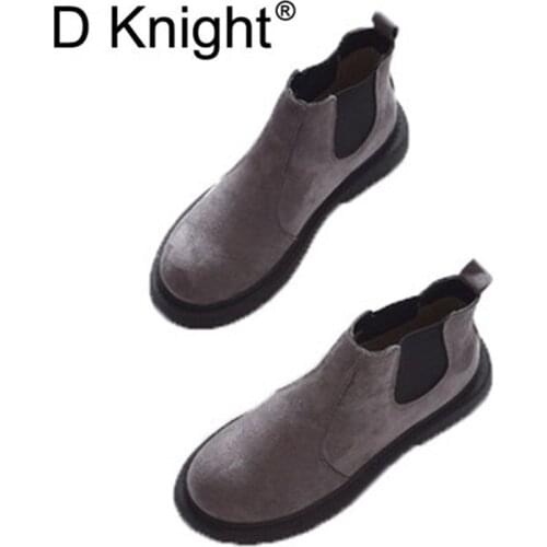 2020 New Spring Autumn Flat with Short Ankle Boots For Woman Leopard Prints Slip On Female Ankle Western Boots Platform Shoes