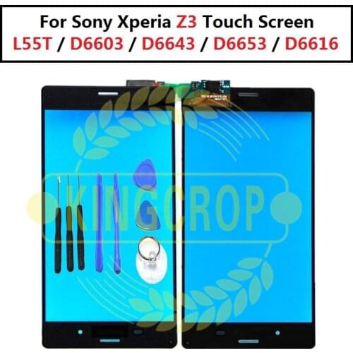 Black/White Touch Screen Digitizer Lens Panel For Sony Xperia Z3 L55T D6603 D6643 D6653 D6616 Replacement Parts