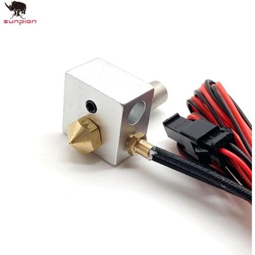 MK10 Printer Parts Hotend Kit 0 .4mm Copper Nozzle M7 Thread Heatbreak with PTFE Tube+Thermocouple Fixing Screws NTC100K3950
