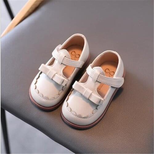 Baby Bow Flower LACE Princess Leather Shoes Toddler Girls Spring Soft Bottom Breathable Shoes Fashion Kids Shoes 1-6 Years Old