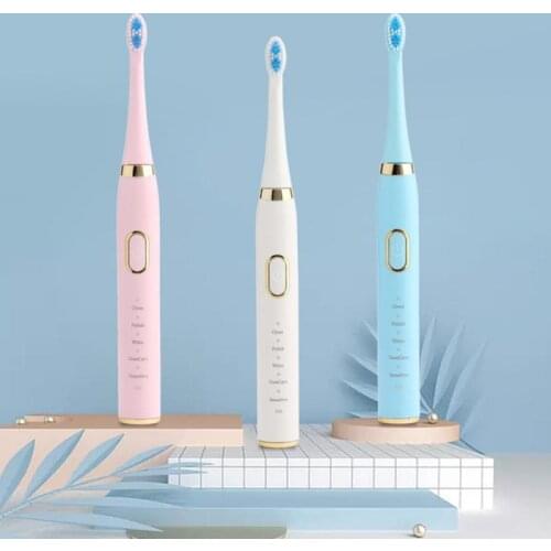 Electric Toothbrush Rechargeable Ultrasonic Electronic Sonic Whitening Cleansing Waterproof Teeth Brush Gift Oral Care TSLM1