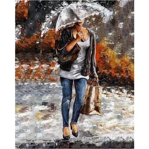 Girl Picture By Number Woman Figure Painting On Canvas Acrylic Paints For Adults Handmade Drawing DIY Kits Home Decor Wall Art
