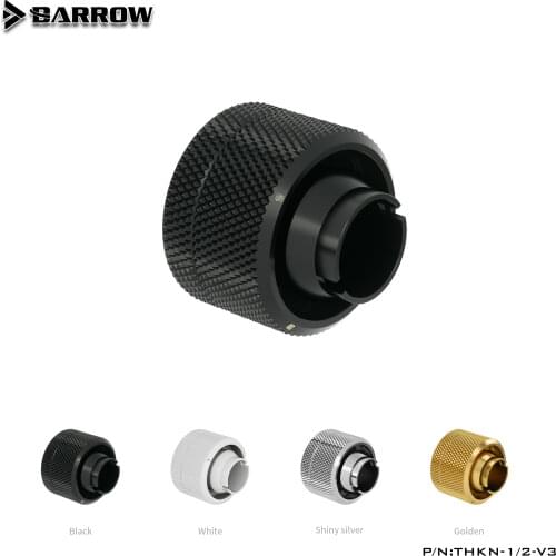 Barrow White Black Silver G1 /4 1/2"ID X 3/4"OD 13 X 19mm tubing hand Compression fittings water cooling fitting THKN-1/2-V3
