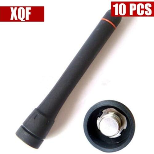 XQF 10PCS UHF 400-470 MHz Stubby 3.3 inch Antenna For ICOM IC-F4002 F4003 F4010 F4011 FA-SC73US Two Way Radio