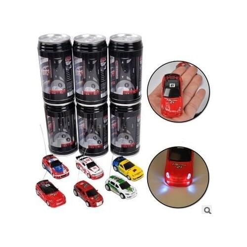 Hot Sale 8 Style Coke Can 1/63 mini drift RC led light Radio Remote Control Micro Racing Car Kids desktop Toys Gifts