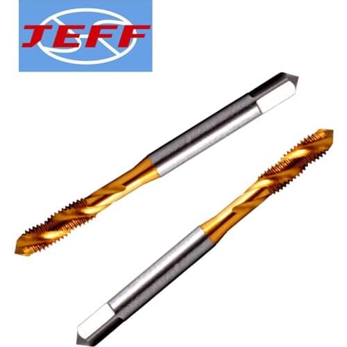JEFF HSS Metric With TIN Spiral Fluted Tap M2 M2.5 M3 M4 M5 M6 M8 M10 M12 X0.45 X0.5 X0.7 X0.8 X1 X1.5 Machine Screw Thread Taps