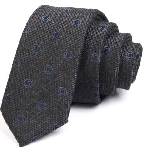 2020 New Men‘s 6CM Dark Grey Ties High Quality Fashion Formal Neck Tie For Men Business Suit Work Necktie With Gift Box