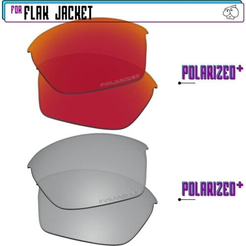 EZReplace Polarized Replacement Lenses for - Oakley Flak Jacket Sunglasses - Sir P Plus-RedP Plus