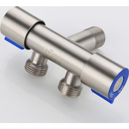 Bathroom Faucet Double Handle Dual Control Nozzle Single Cold Spray Gun Faucet Stainless Steel Toilet Faucet